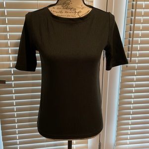 Dark green Uniqlo boatneck top